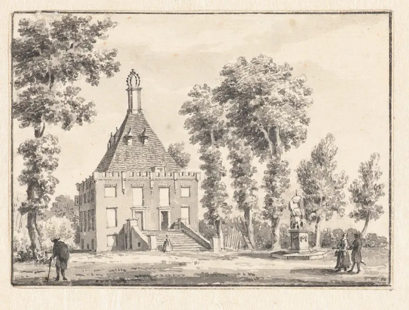 Het huis Ameliastein of Amaliestein bij Vianen Wall Art by Hendrik Spilman - High-Resolution Digital Print