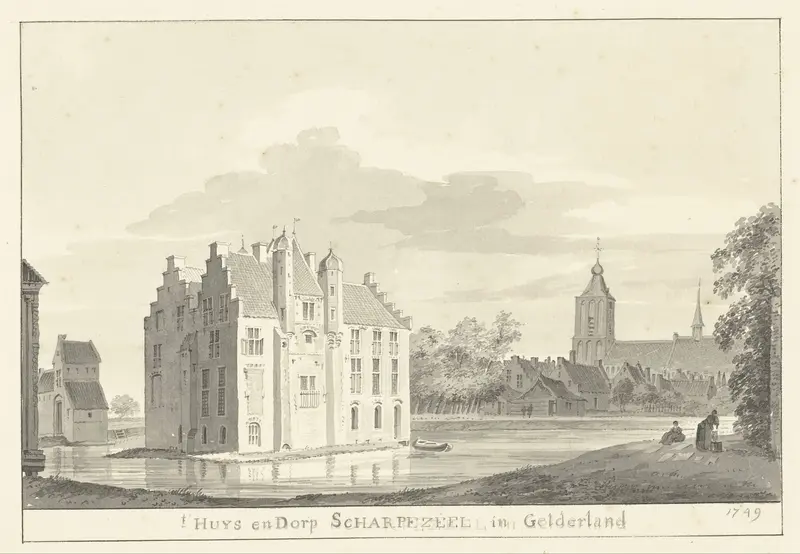 Het Huis en dorp Scherpenzeel Wall Art by Pieter Jan van Liender - High-Resolution Digital Print