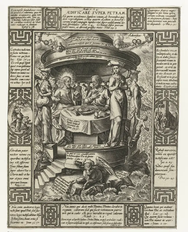 Het huis gebouwd op een rots Wall Art by Unknown - High-Resolution Digital Print