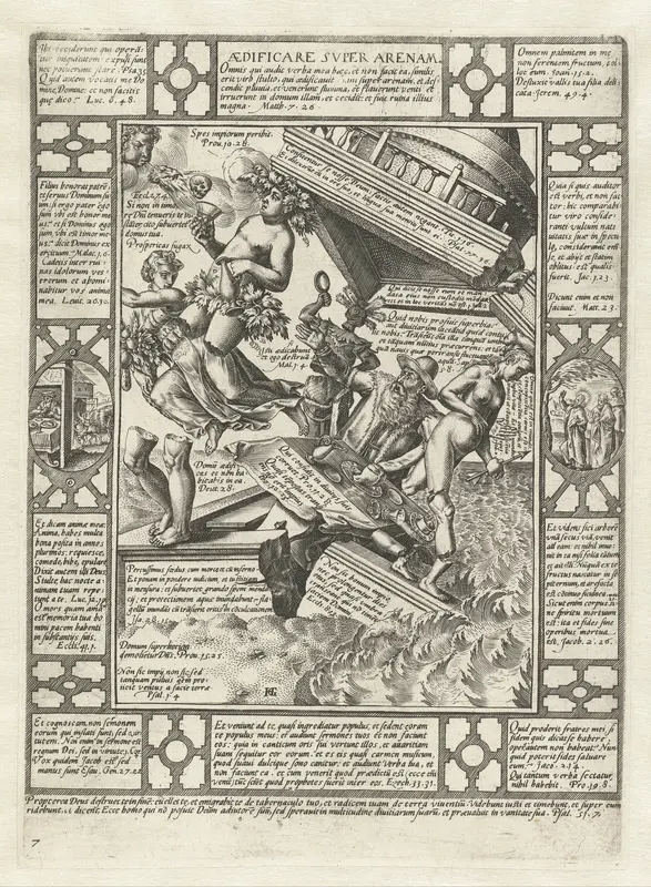 Het huis gebouwd op zand Wall Art by Unknown - High-Resolution Digital Print
