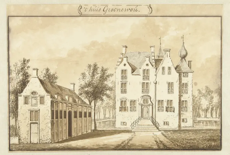 Het huis Groenewoude Wall Art by Abraham Rademaker - High-Resolution Digital Print