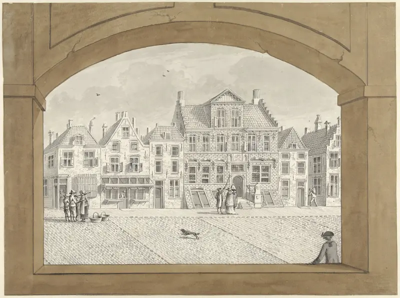 Het huis Hogelande in Middelburg Wall Art by Dirk Verrijk - High-Resolution Digital Print