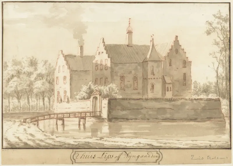 Het Huis Lips of Wijngaarden Wall Art by Abraham de Haen (II) - High-Resolution Digital Print