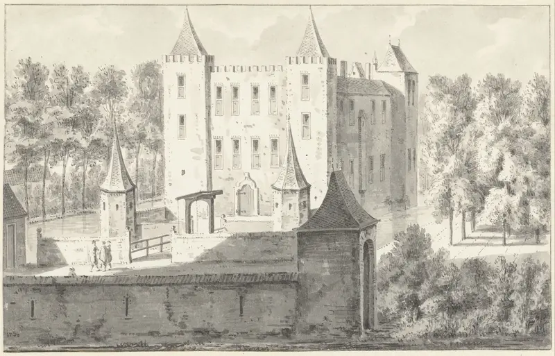 Het Huis Oud Alkemade Wall Art by Abraham de Haen (II) - High-Resolution Digital Print