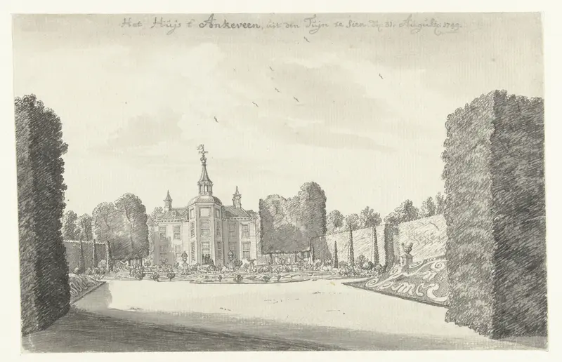 Het Huis te Ankeveen, gezien vanuit de tuin Wall Art by Jan de Beijer - High-Resolution Digital Print