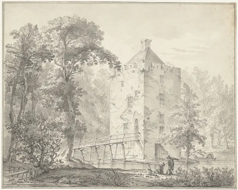 Het huis te Vleuten Wall Art by Egbert Marinus Frederik d' Hangest - High-Resolution Digital Print