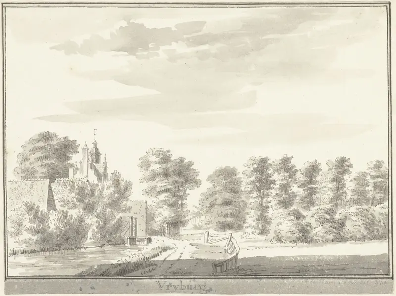 Het huis Vrijburg Wall Art by Abraham de Haen (II) - High-Resolution Digital Print