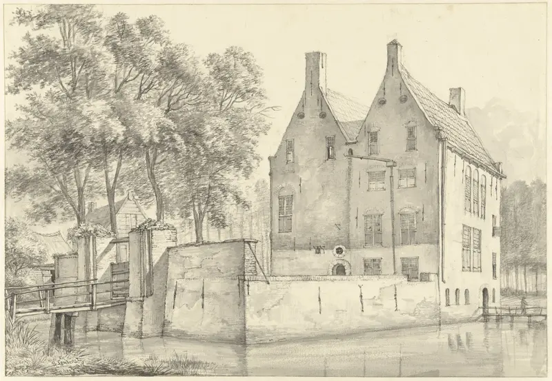 Het huis Vroonestein bij Jutphaas Wall Art by Gerrit Lamberts - High-Resolution Digital Print