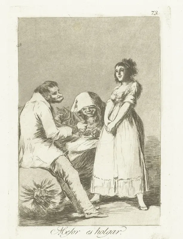 Het is beter om lui te zijn Wall Art by Francisco de Goya - High-Resolution Digital Print