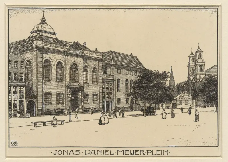 Het Jonas Daniël Meijer Plein te Amsterdam Wall Art by Willem Wenckebach - High-Resolution Digital Print