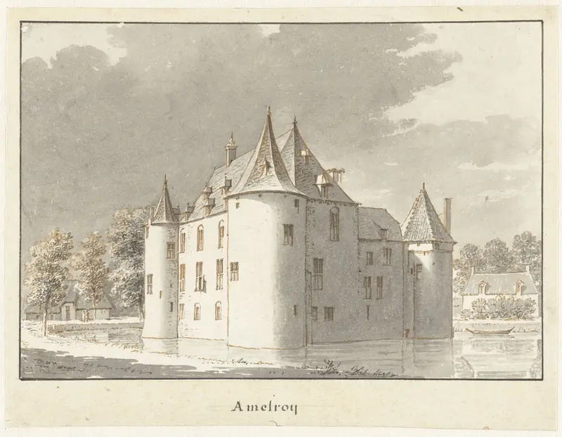 Het kasteel Amelroy of Ammerzoden, Gelderland Wall Art by Cornelis Pronk - High-Resolution Digital Print