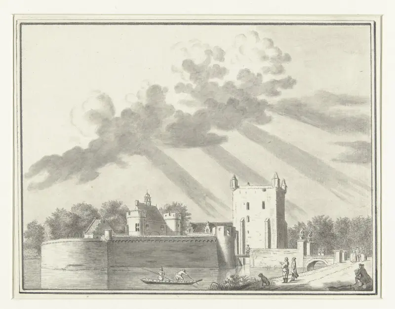 Het kasteel Batestein bij Vianen Wall Art by Unknown - High-Resolution Digital Print