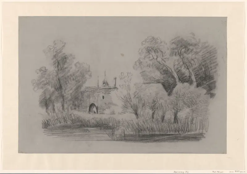 Het kasteel Doornenburg, tussen bomen Wall Art by Piet Meiners - High-Resolution Digital Print