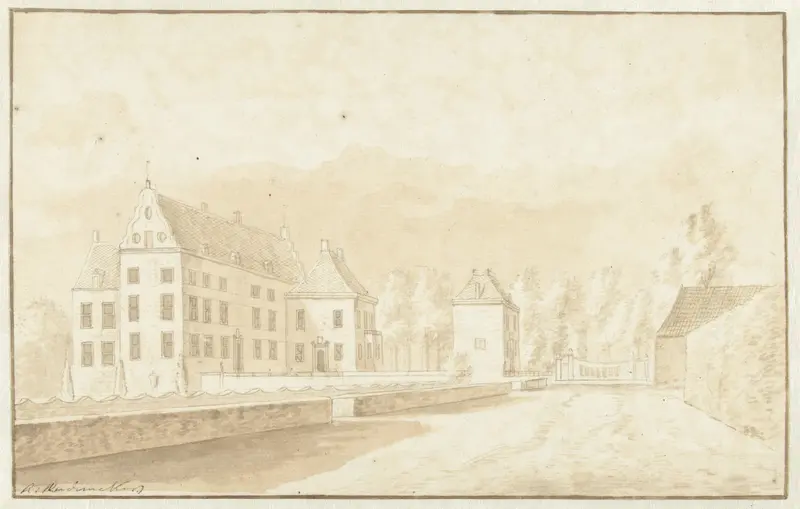 Het kasteel Dorth in Overijssel Wall Art by Abraham Rademaker - High-Resolution Digital Print
