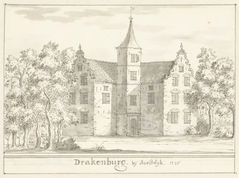Het kasteel Drakenburg bij Soestdijk Wall Art by Jacobus Stellingwerff - High-Resolution Digital Print