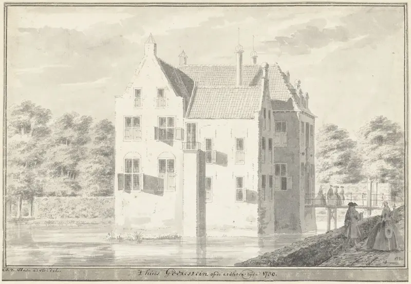 Het kasteel Geerestein Wall Art by Abraham de Haen (II) - High-Resolution Digital Print