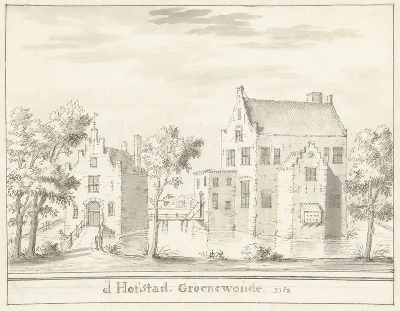 Het kasteel Groenewoude bij Woudenberg, in 1382 Wall Art by Jacobus Stellingwerff - High-Resolution Digital Print