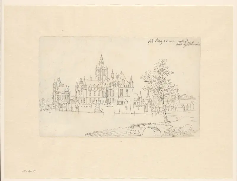 Het kasteel IJsselmonde en het dorp Wall Art by Cornelis Pronk - High-Resolution Digital Print