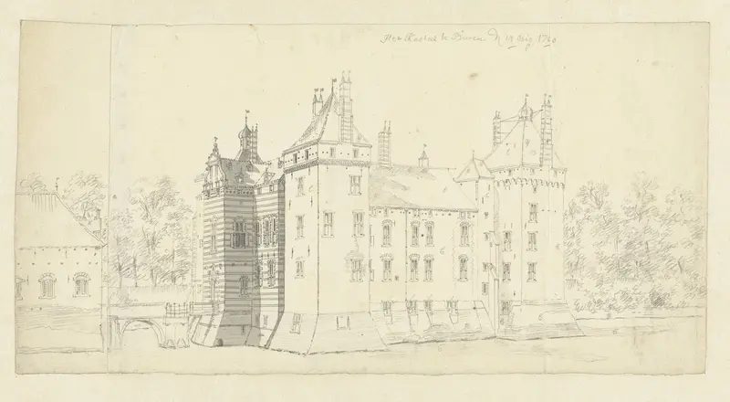 Het kasteel te Buren Wall Art by Jan de Beijer - High-Resolution Digital Print