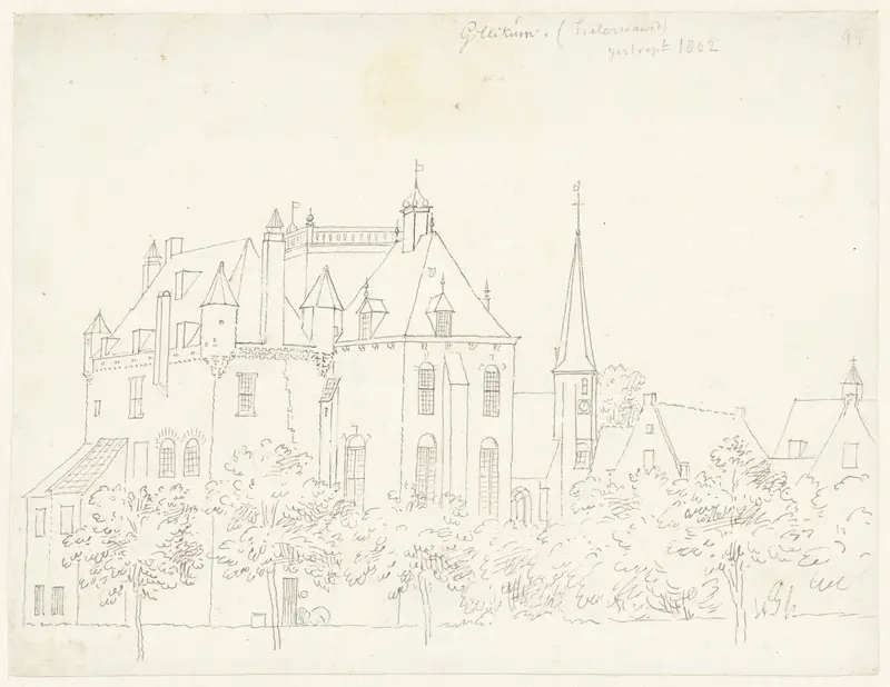 Het kasteel te Gellicum, Gelderland Wall Art by Cornelis Pronk - High-Resolution Digital Print