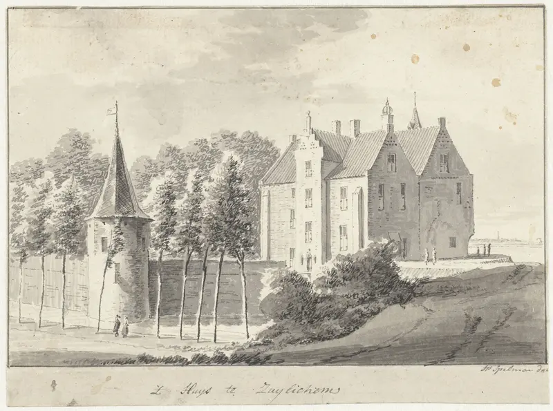Het kasteel te Zuilichem Wall Art by Hendrik Spilman - High-Resolution Digital Print