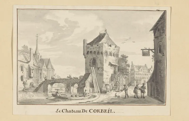 Het kasteel van Corbeilles Wall Art by Monogrammist JK - High-Resolution Digital Print