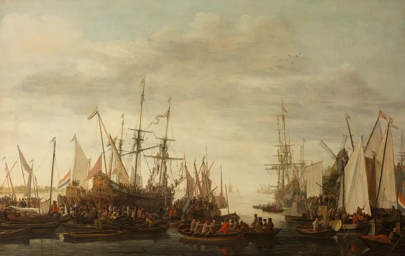 Het kielhalen van de scheepschirurgijn van admiraal Jan van Nes Wall Art by Lieve Pietersz. Verschuier - High-Resolution Digital Print