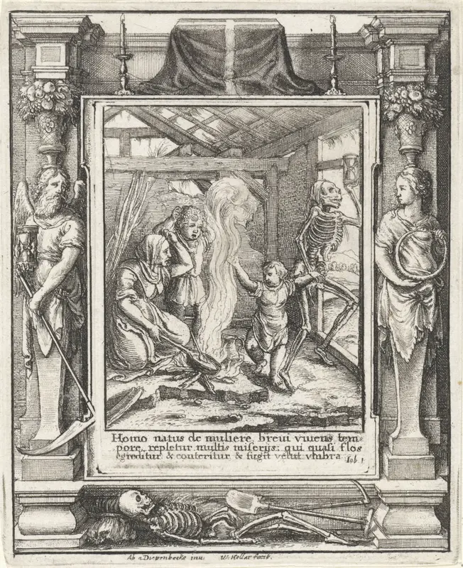 Het kind en de Dood Wall Art by Wenceslaus Hollar - High-Resolution Digital Print