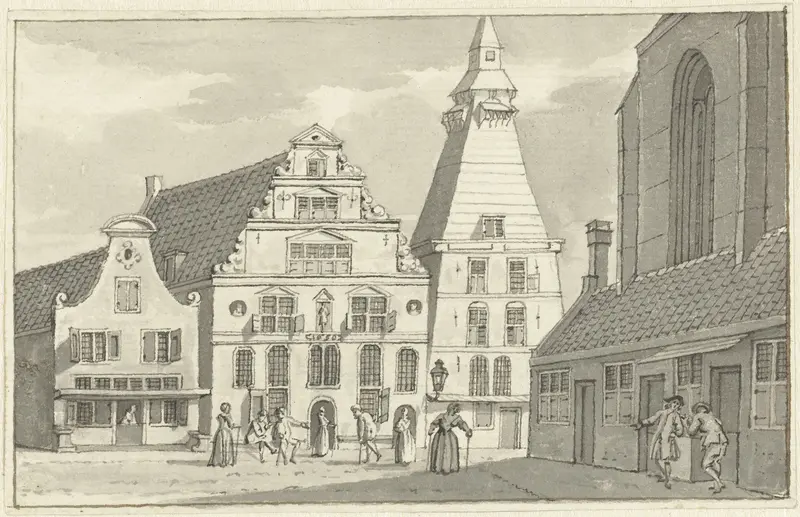 Het Klokkehuis en Gasthuis te Hoorn Wall Art by anonymous - High-Resolution Digital Print