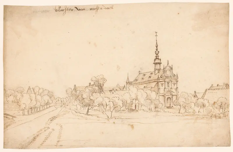 Het klooster Roosendael in Walem, tussen geboomte Wall Art by Unknown - High-Resolution Digital Print