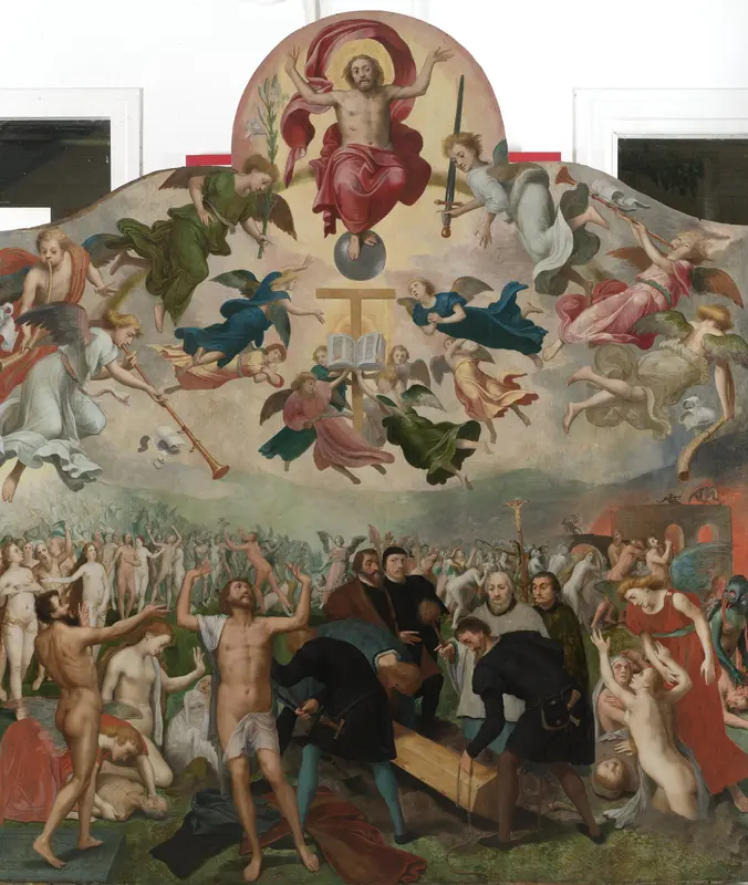 Het laatste oordeel en het begraven der doden Wall Art by Unknown - High-Resolution Digital Print