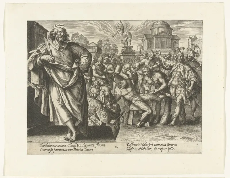 Het martelaarschap van Bartholomeus Wall Art by Hendrick Goltzius - High-Resolution Digital Print