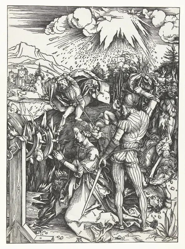 Het martelaarschap van de Heilige Catharina Wall Art by Unknown - High-Resolution Digital Print