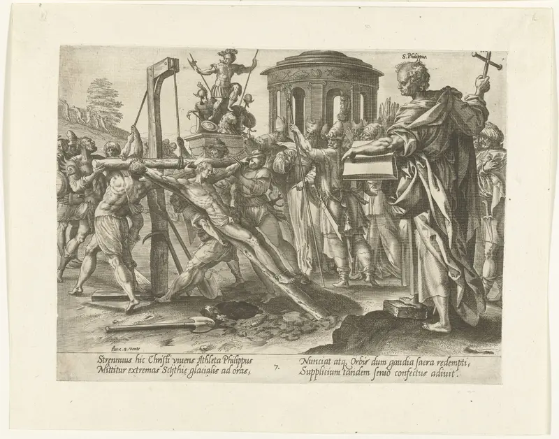 Het martelaarschap van Filippus Wall Art by Hendrick Goltzius - High-Resolution Digital Print