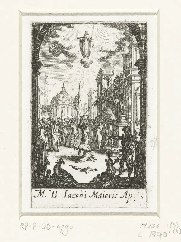 Het martelaarschap van Jakobus de Meerdere Wall Art by Jacques Callot - High-Resolution Digital Print