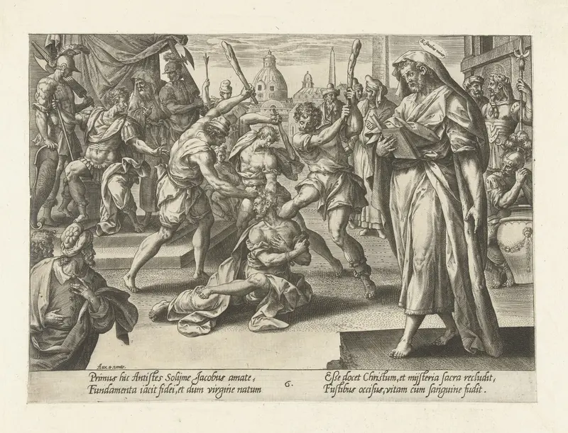 Het martelaarschap van Jakobus de Mindere Wall Art by Hendrick Goltzius - High-Resolution Digital Print