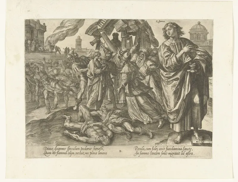 Het martelaarschap van Johannes Wall Art by Hendrick Goltzius - High-Resolution Digital Print