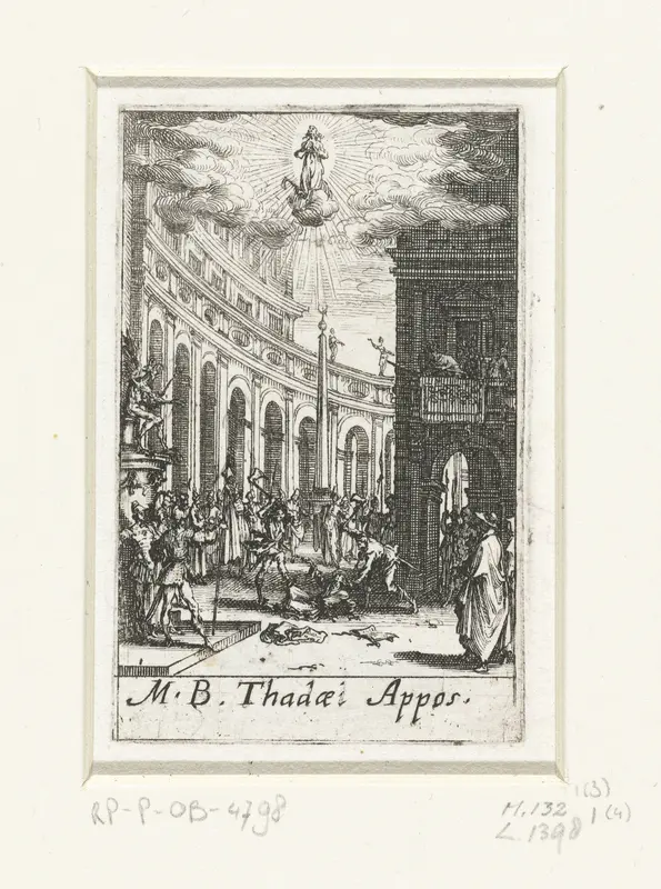 Het martelaarschap van Judas Thaddeüs Wall Art by Jacques Callot - High-Resolution Digital Print