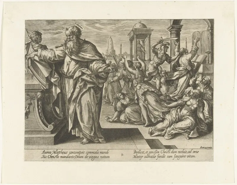 Het martelaarschap van Mattheüs Wall Art by Hendrick Goltzius - High-Resolution Digital Print