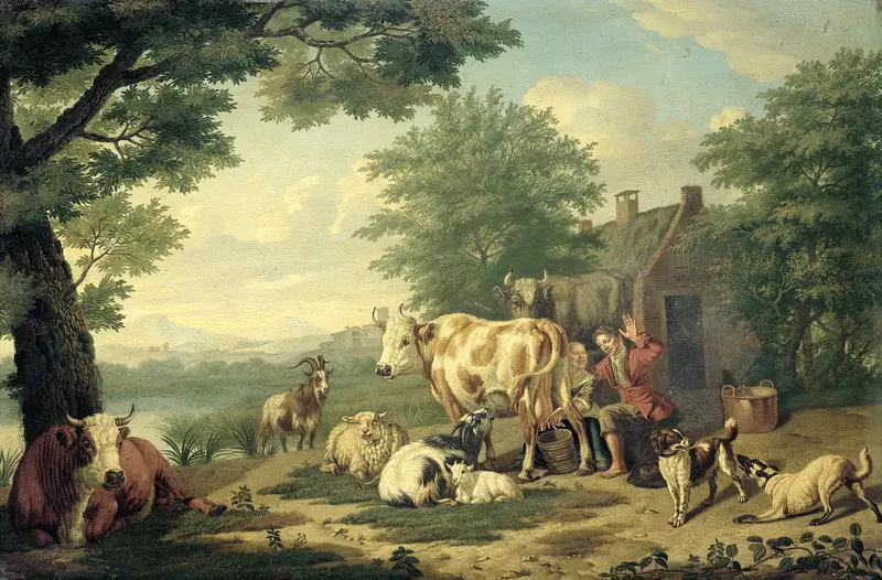 Het melkuur Wall Art by Jan van Gool - High-Resolution Digital Print