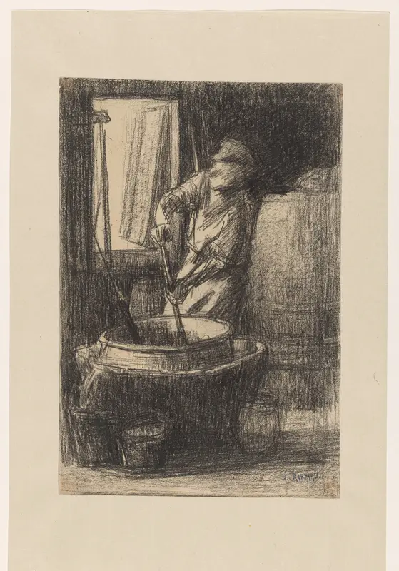 Het mengen van de verf Wall Art by Anthon Gerhard Alexander van Rappard - High-Resolution Digital Print