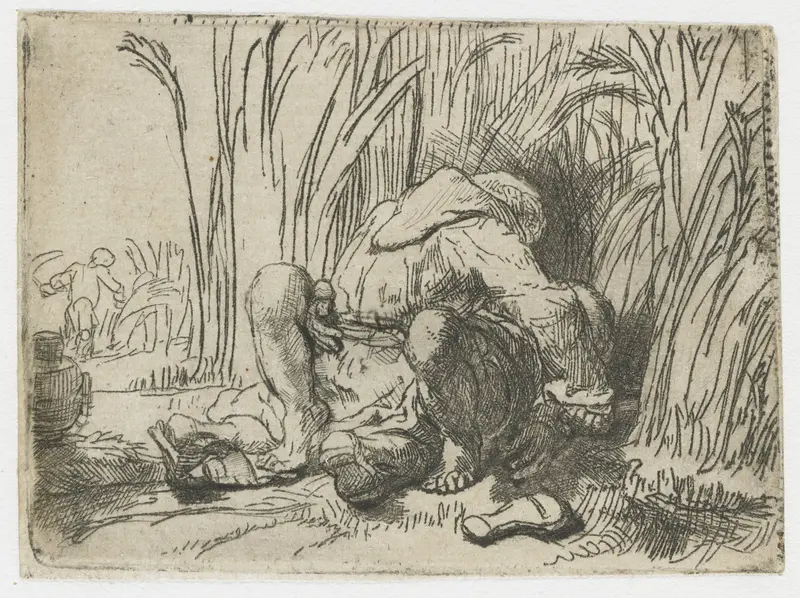 Het monnikje in het korenveld Wall Art by Rembrandt van Rijn - High-Resolution Digital Print
