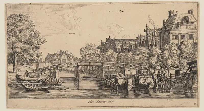 Het Naeder veer, from Views of Amsterdam Wall Art by Reinier Nooms, called Zeeman - High-Resolution Digital Print