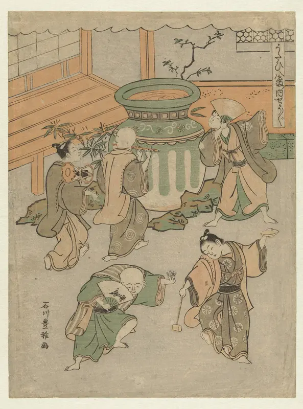 Het Noh toneelstuk Shojo Wall Art by Unknown - High-Resolution Digital Print