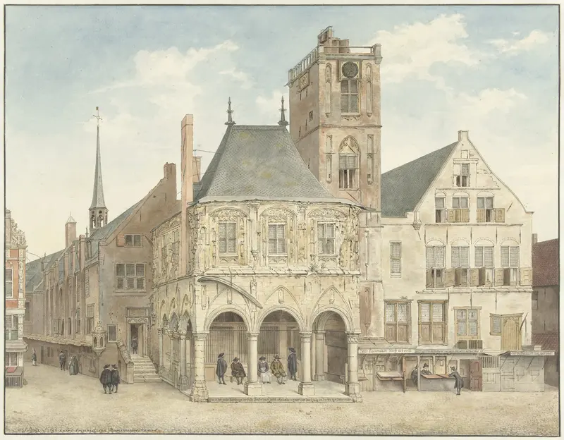 Het oude stadhuis te Amsterdam Wall Art by Jacobus Buys - High-Resolution Digital Print