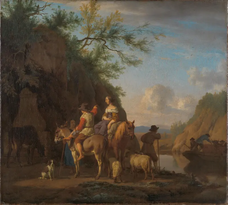 Het ponteveer Wall Art by Adriaen van de Velde - High-Resolution Digital Print