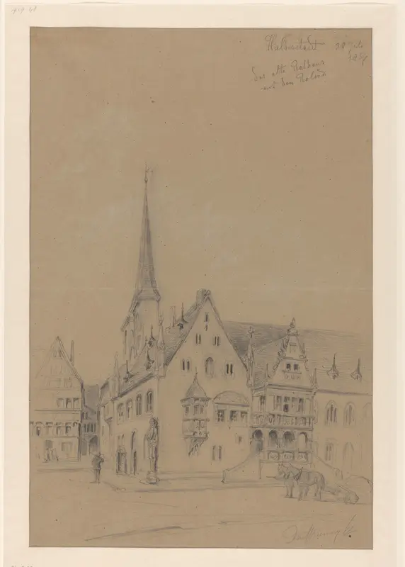 Het Raadhuis, met de Roelant, van Halberstadt