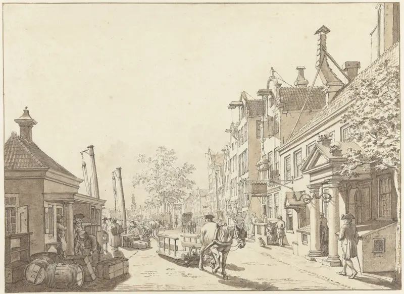 Het Rokin, gezien naar de Munt Wall Art by Jacob Cats (1741-1799) - High-Resolution Digital Print