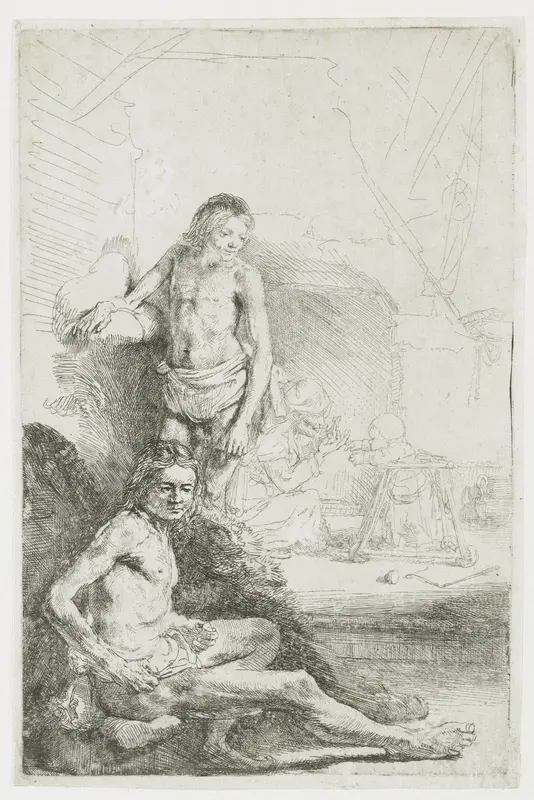 Het rolwagentje Wall Art by Rembrandt van Rijn - High-Resolution Digital Print