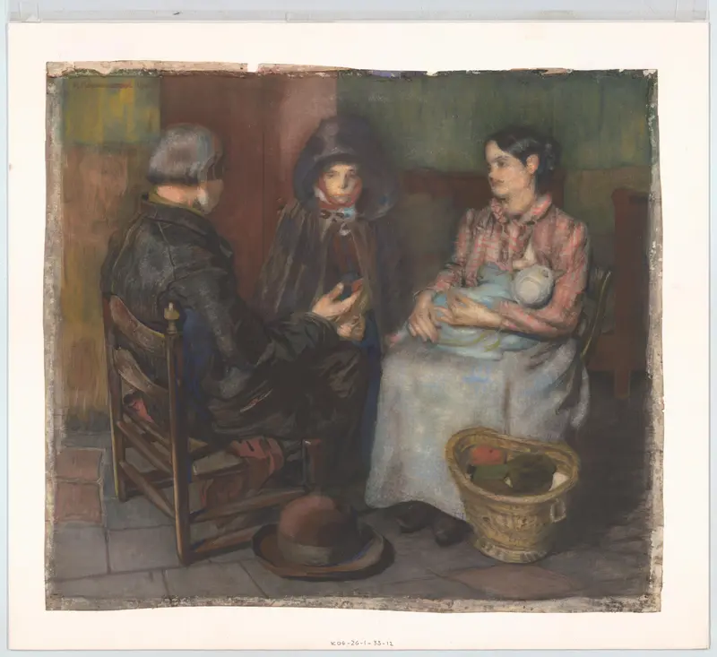 Het Rouwbezoek Wall Art by Unknown - High-Resolution Digital Print